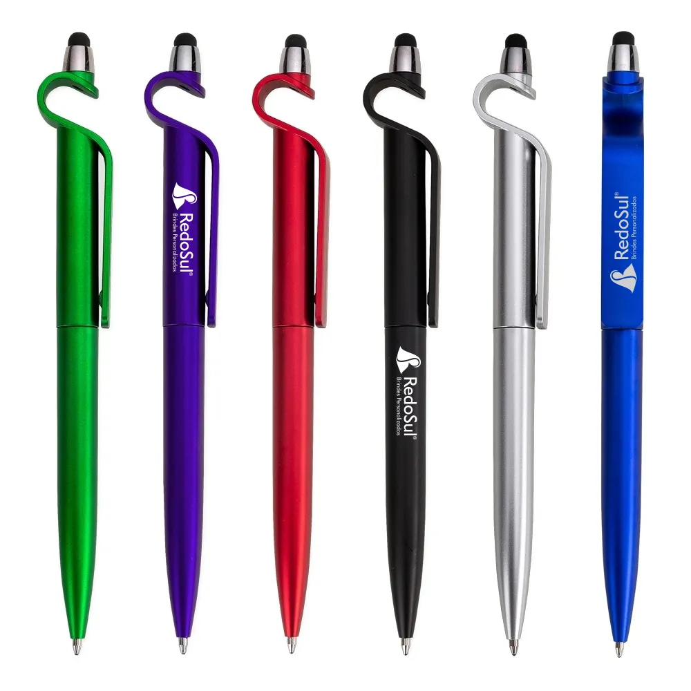 RD 13499 B-Caneta personalizada com suporte para celular e touch screen | Itabuna-BA